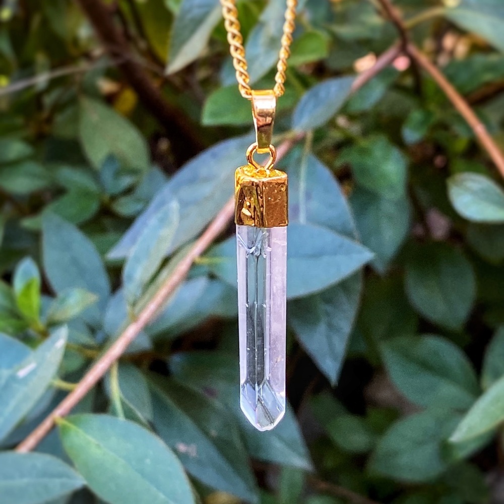 Quartz Crystal Point Necklace​